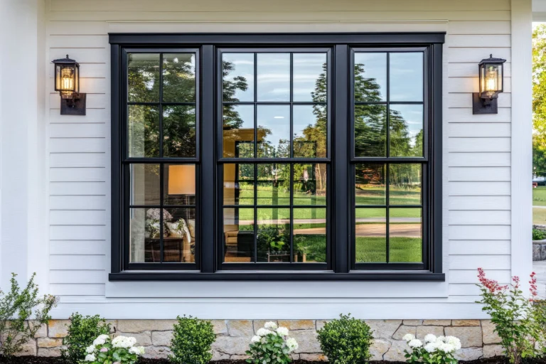 Black steel windows