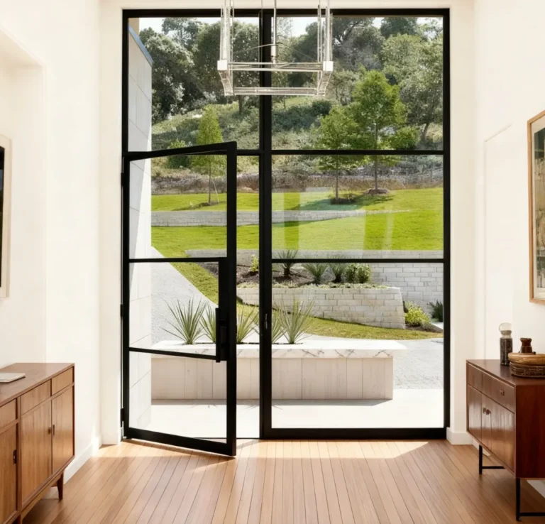 Black steel windows