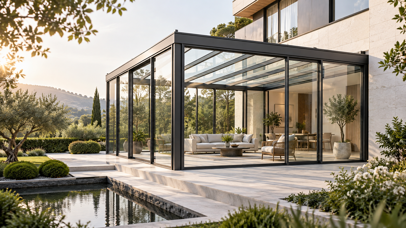 MSR aluminum and glass sunroom
