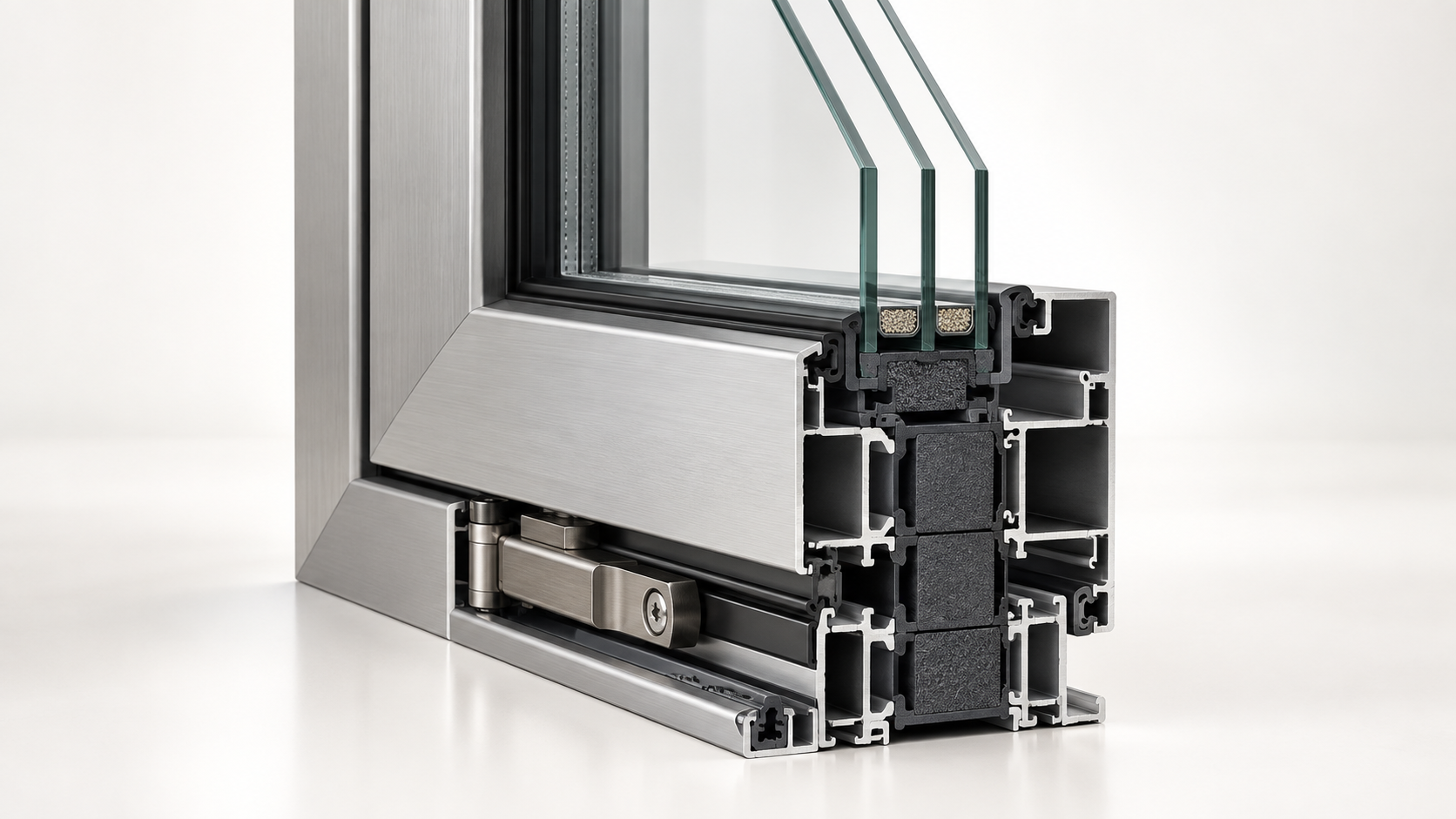 MSR tilt-and-turn aluminum window detail